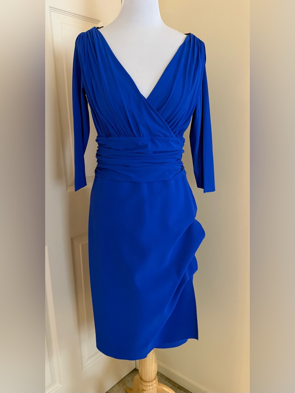LA PETIT CHIARA BONI DRESSY DRESS ROYAL BLUE SIZE 48IT/12US